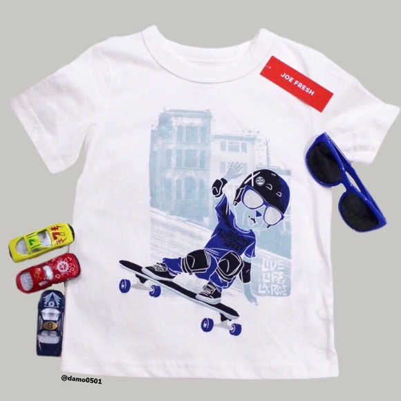 NWT Joe Fresh Toddler “Freshster” Skateboard Tee - Picture 2 of 5